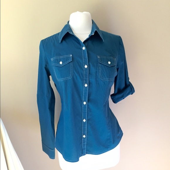 Tommy Hilfiger Tops - Tommy Hilfiger Teal Shirt