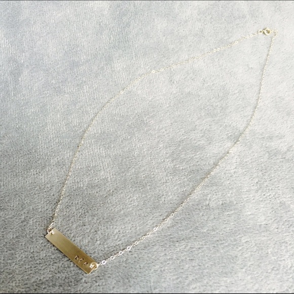 Custom order Handmade Sterling Silver Bar Necklace - Picture 3 of 4