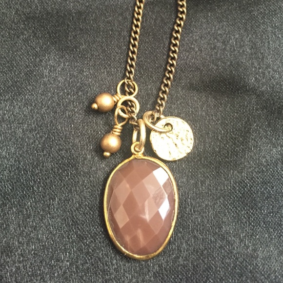 Marie chavez Jewelry - Marie Chavez stone necklace honey jade brass