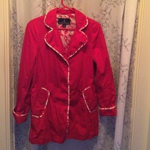 Red London Fog Spring Coat