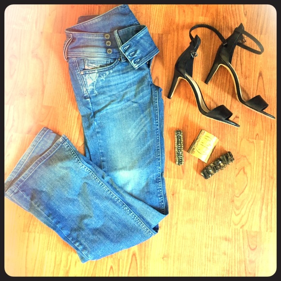 Diesel slim-boot cut jeans, stretch in Cherock - Picture 1 of 4