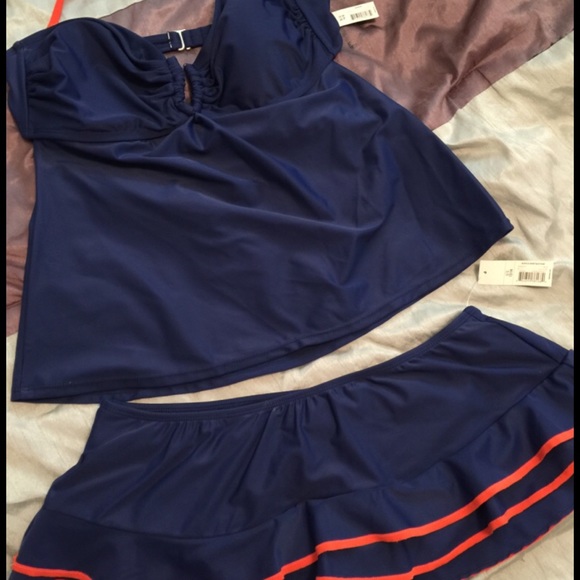 Bandini Two Piece Blue & Orange Swimsuit (NEW)