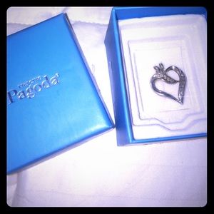 Silver heart necklace