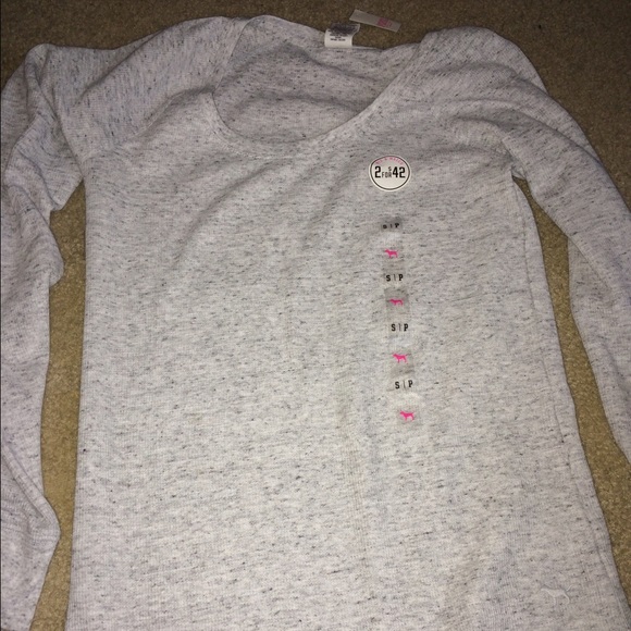 PINK gray long underwear shirt