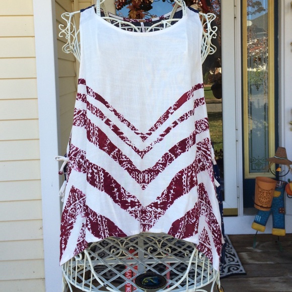 NWT Free People Sleeveless Printed Trapeze Tank - Picture 3 of 4
