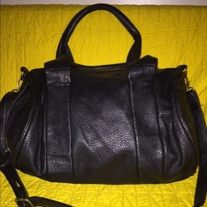 Black studded handbag