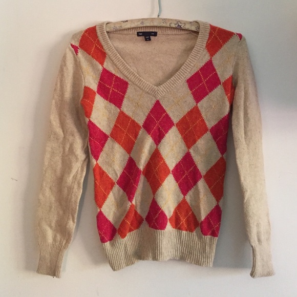 Gap Knit Argyle Sweater