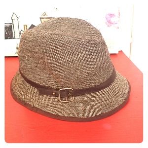 Wool hat with buckle. Perfect for fall!