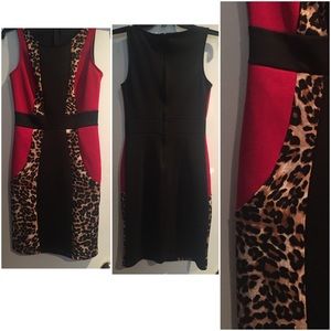 BLACK, RED & LEOPARD DRESS!!