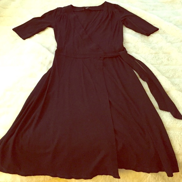 Classic black wrap dress