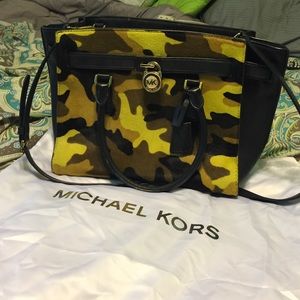Mk lime green army bag