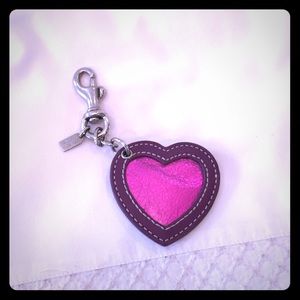 Coach heart key chain