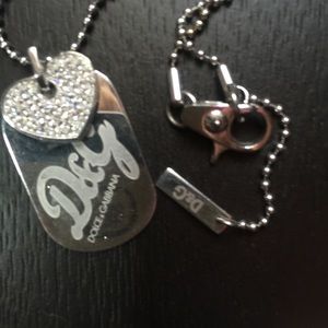 Authentic Dolce & Gabbana dog tag necklace