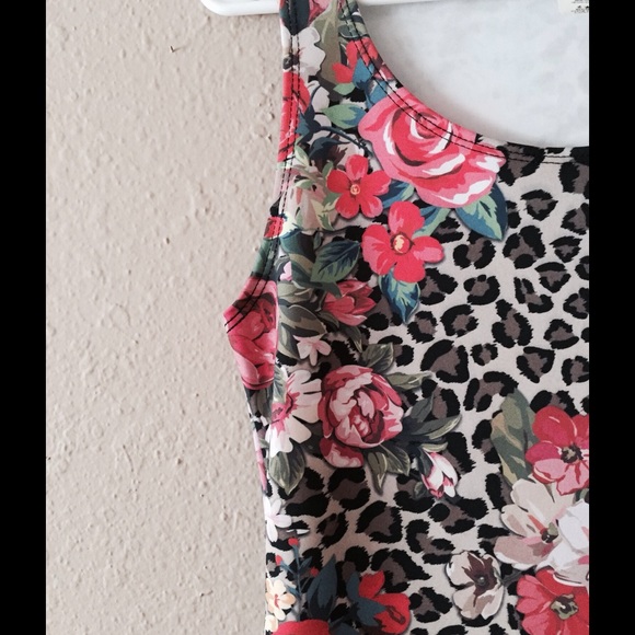 Brand New Rose Leopard Bodycon - Picture 2 of 2