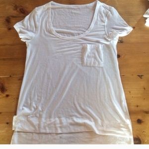 Lululemon white sheer striped tee