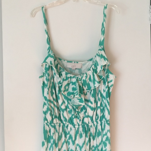 Loft Ikat print sundress, mint green