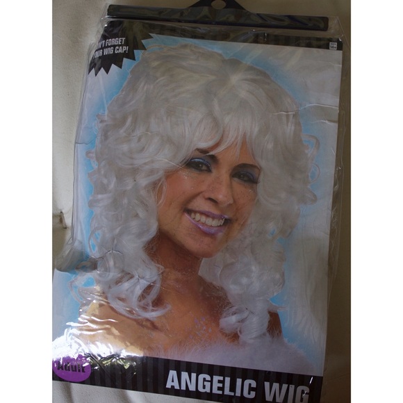 Luscious angelic white wig.