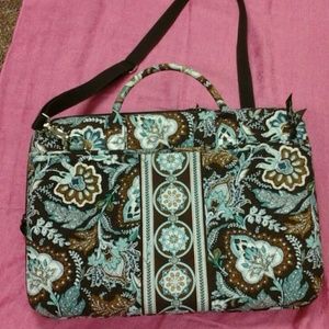 Vera Bradley laptop cary case blues & browns
