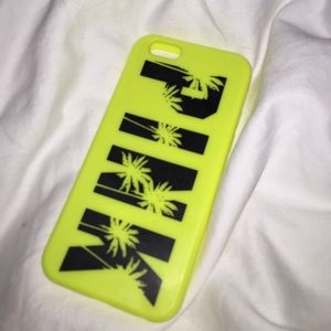 VS PINK neon yellow phone case iPhone 6