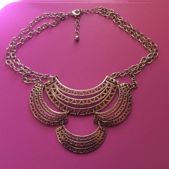Silver statement necklace
