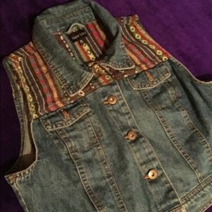 Aztec jean vest