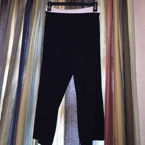 Black wide legged capris