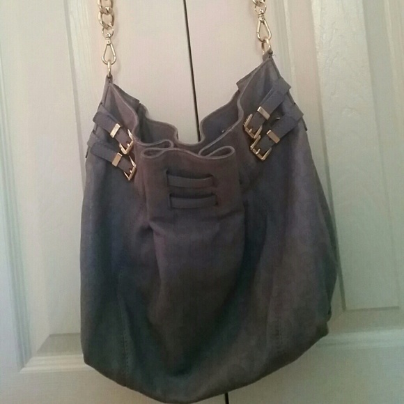 Michael Kors gold and blue purse