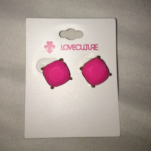 Love Culture Pink stud earrings