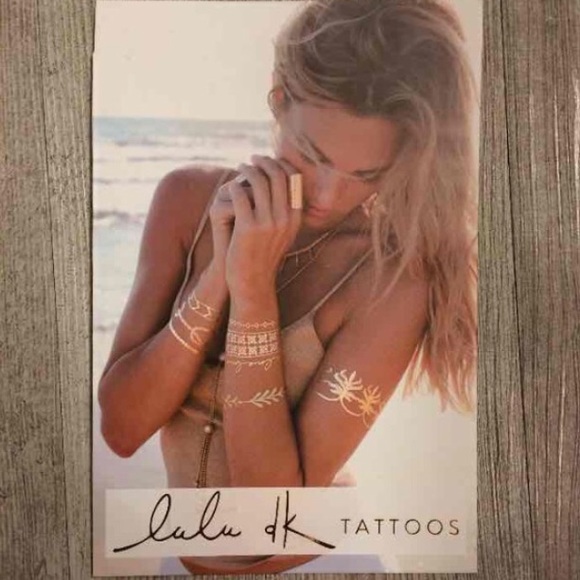 Gold and Silver Metallic Temporary Tattoos