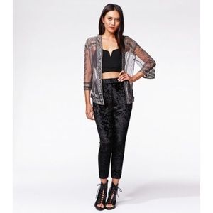 Kendall & Kylie PacSun Velvet Cropped Jogger Pants