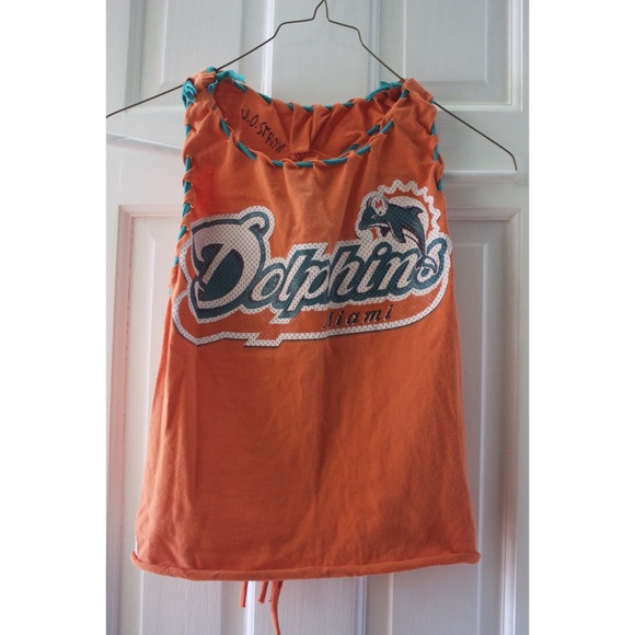 Handmade "Miami Dolphins" tank.