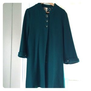 Tulle Teal wool coat