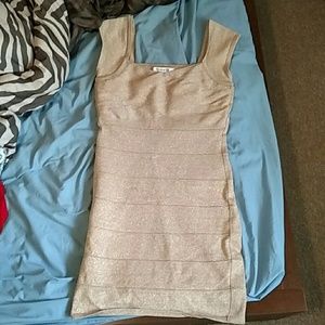 Gold bodycon dress