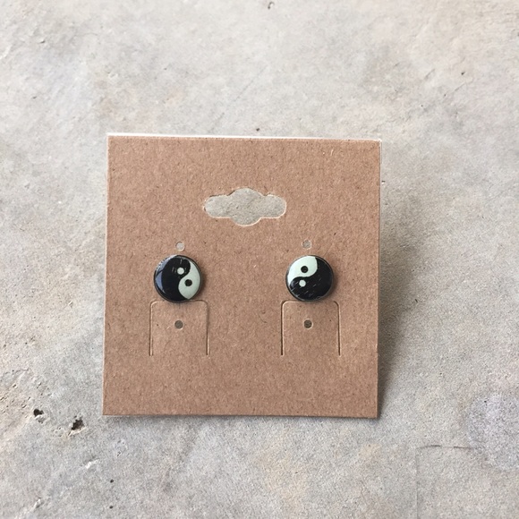 Yin Yang Post Earrings