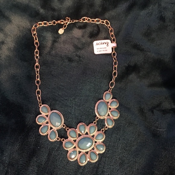 Blue and gold necklace