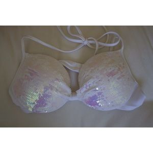 Sequin bathing suit.