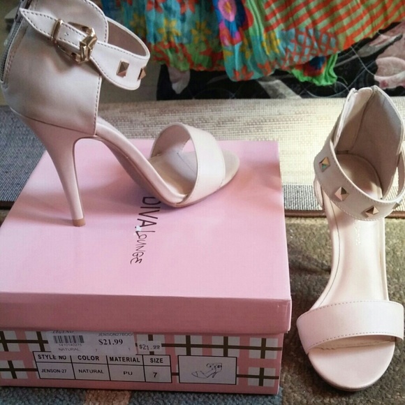 Studded strapped heels