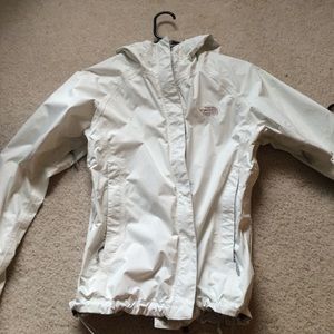White north face rain  jacket