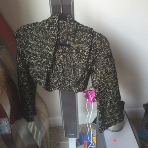 Black and Gold Semi poncho.
