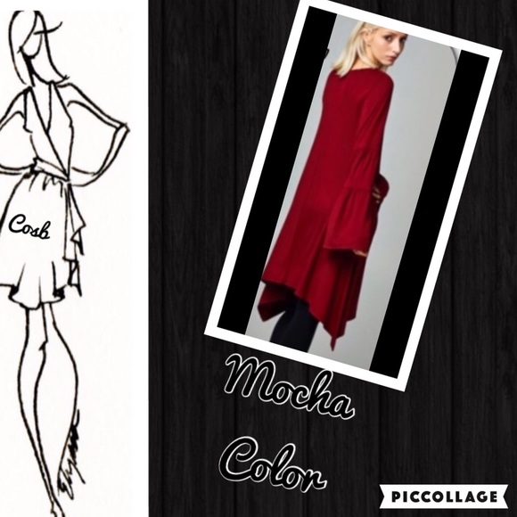 Cycle Boutique Dresses & Skirts - Cute Mocha Color Dress/Long Top w/Wide Sleeves