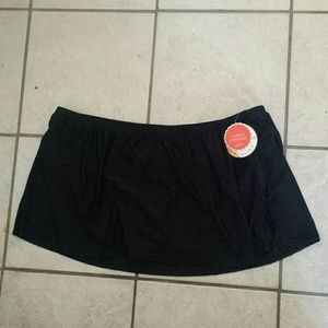 CATALINA 3X BLACK TUMMY CONTROL SWIM BOTTOM SKIRT
