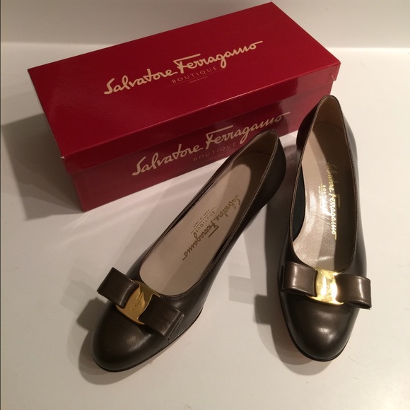 Brown leather Ferragamo shoes