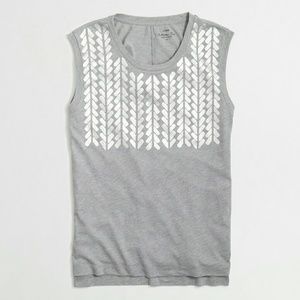 J. Crew silver arrow collector tank