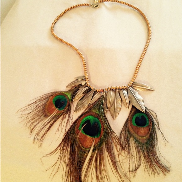 Peacock Feather necklace
