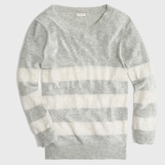J. Crew Sweaters - EUC Chic J. Crew Striped Sequin Sweater