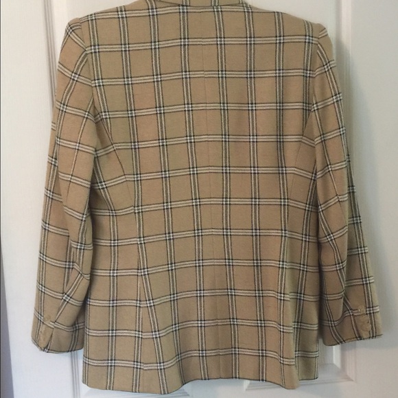 Jones New York Plaide Blazer Sz 8P Silk blend - Picture 2 of 4