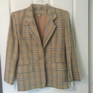 Jones New York Plaide Blazer Sz 8P Silk blend
