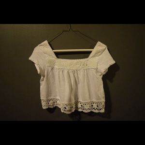 Cropped Peasant Top