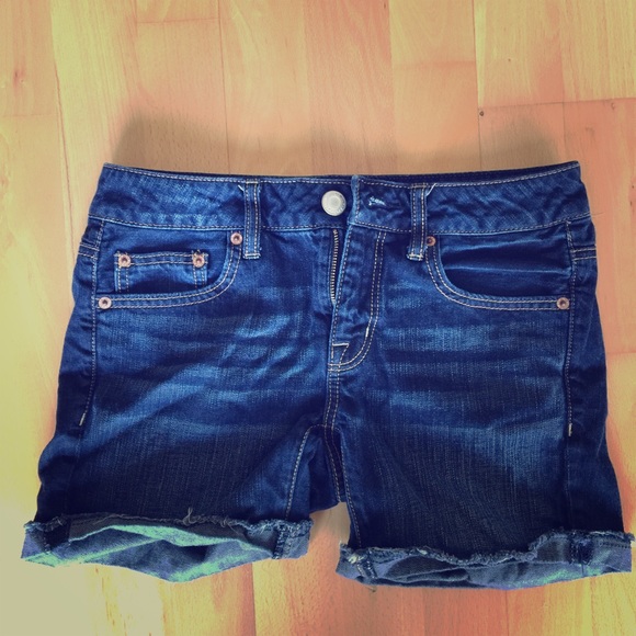 American Eagle frayed denim Bermuda shorts - Picture 1 of 3