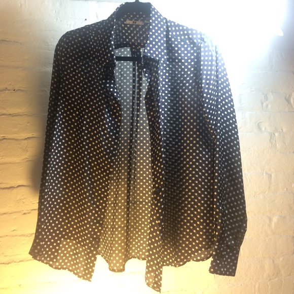 Silk polka dot blouse